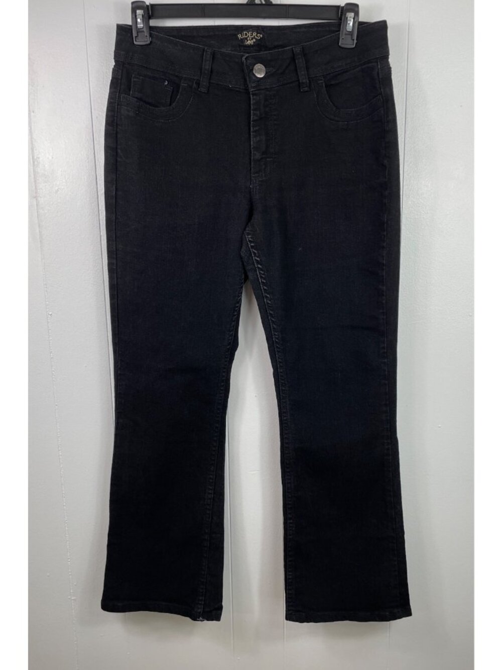 Riders By Lee Womens 12P Black Bootcut Jeans Cotton Blend Stretch Denim